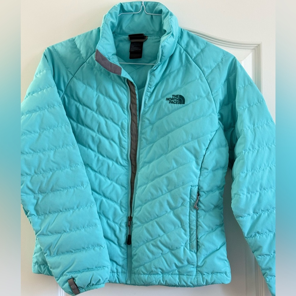 The North Face Blue Puffer Jacket with Quilted Design Sz Small